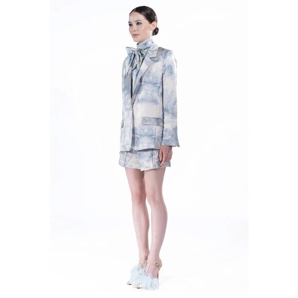 LIBERTINE BLUE PASTORAL LONG SILK JACKET - Picture 12 of 14